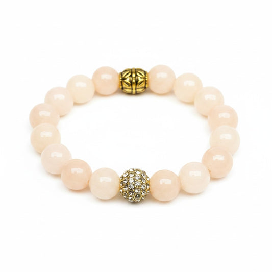 Rose Quartz Natural Gemstone Stretch Bracelet