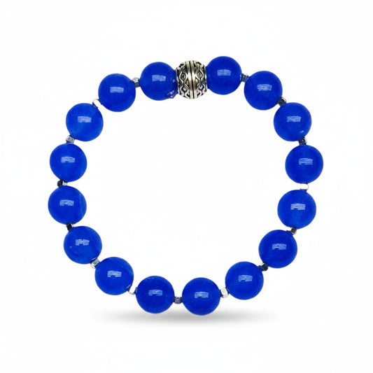 Violet Quartz Natural Gemstone Stretch Bracelet