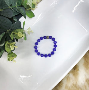 Violet Quartz Gemstone Stretchy Bracelet - B1277