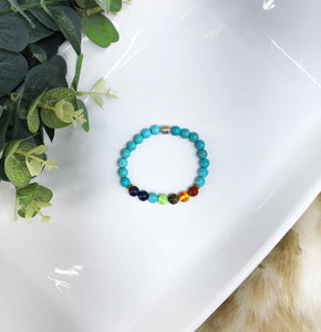 Genuine Gemstone Stretchy Bracelet - B1294