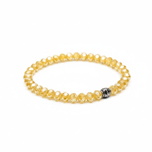 Golden Faceted Glass Bracelet