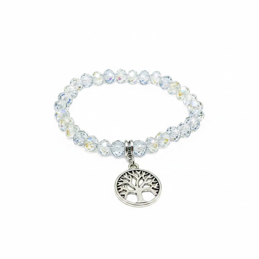 Iridescent AB Tree of Life Stretch Bracelet