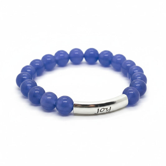 Lavender Quartzite Joy Natural Gemstone Stretch Bracelet