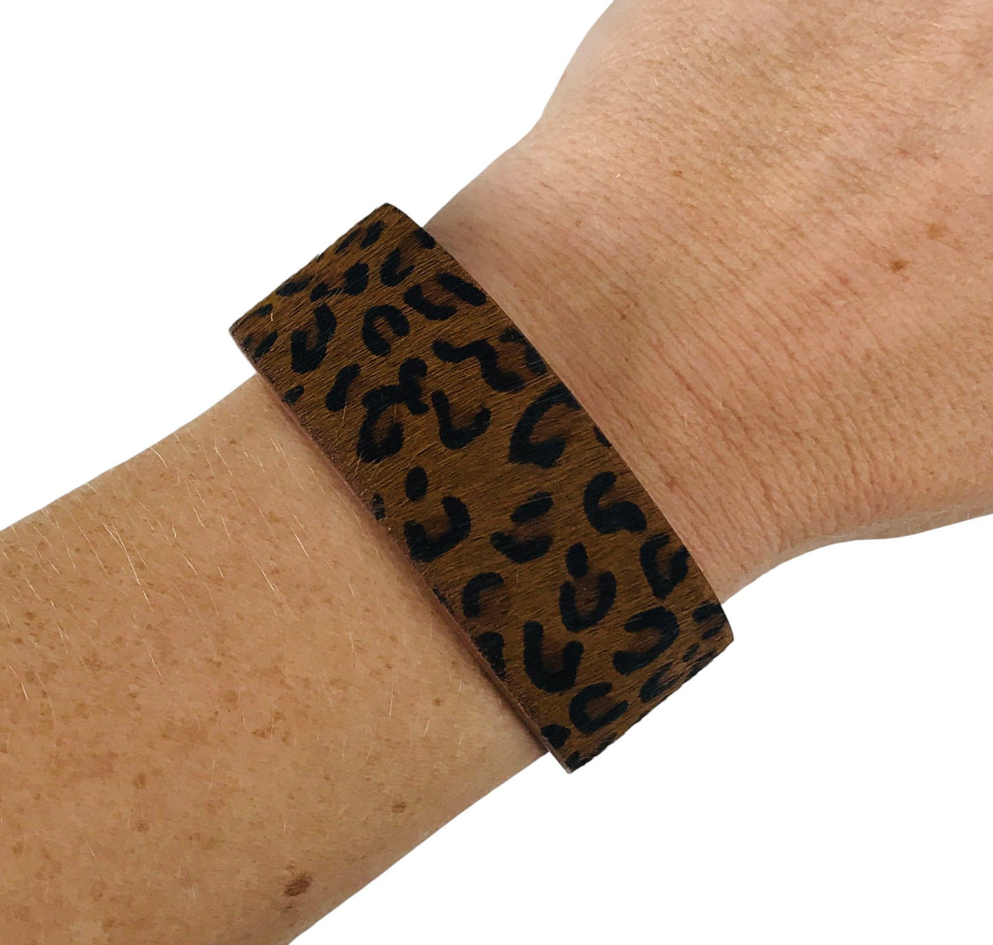 Brown Leopard Leather Bracelet