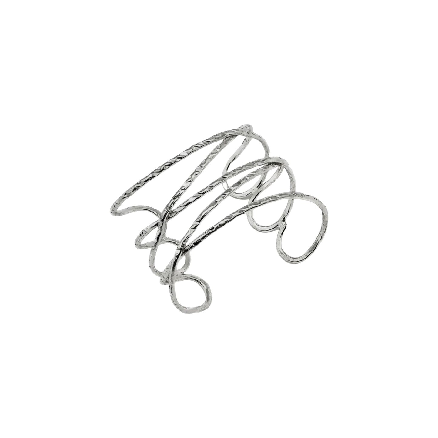 Wide Silver Adjustable Cuff