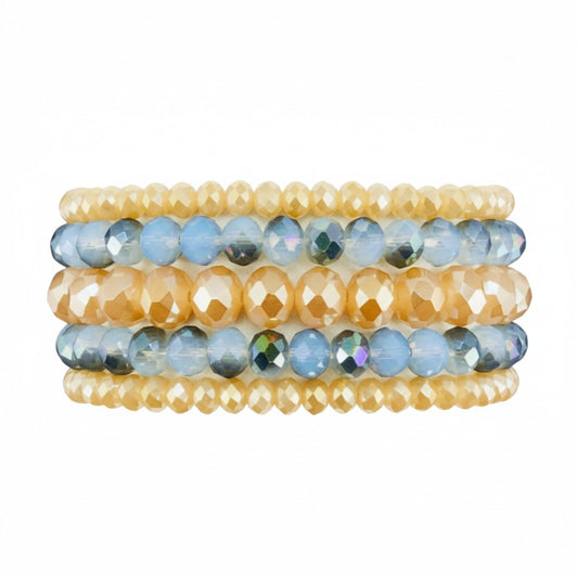 Sky & Sand Stack Bracelet Set