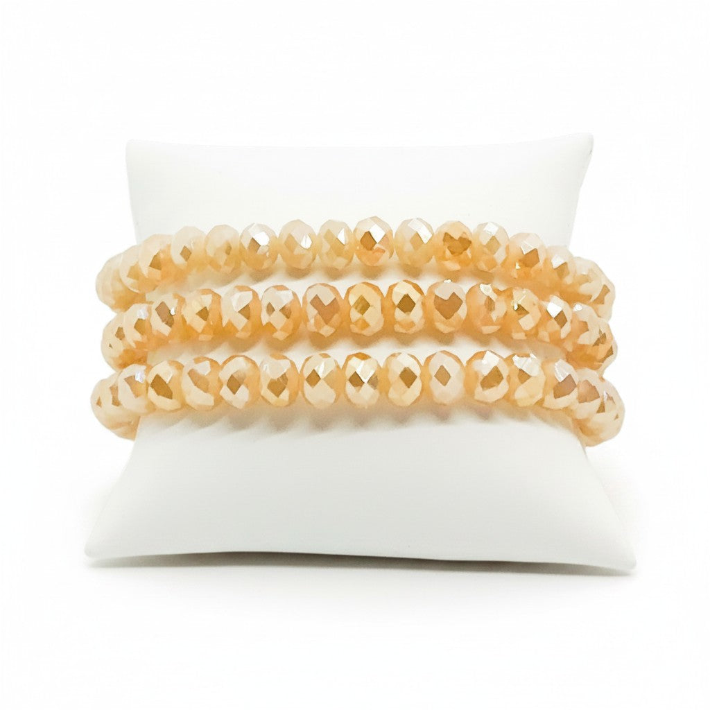 Champagne Three-Strand Stretch Bracelet