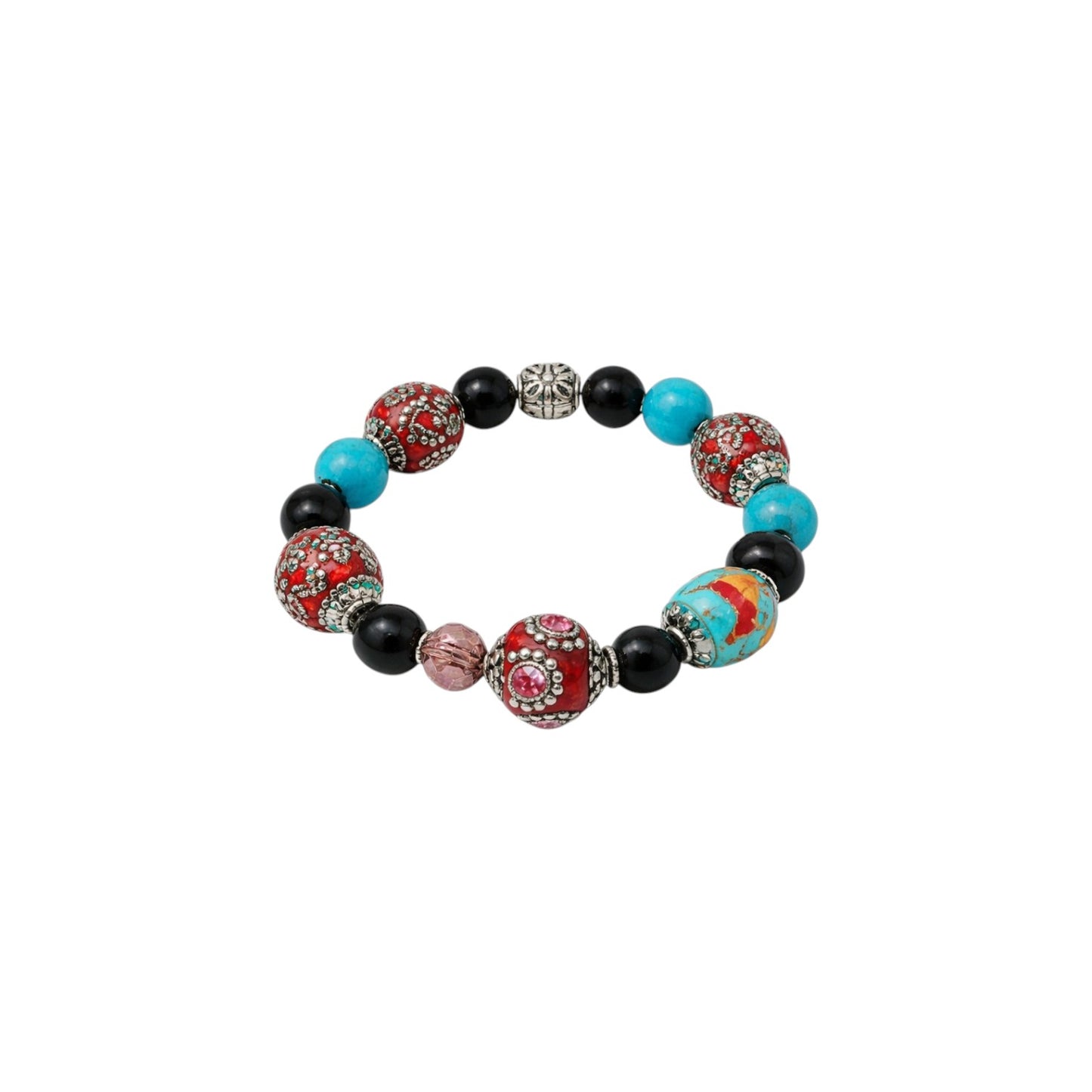 Big & Bold Turquoise Sunset Statement Stretch Bracelet