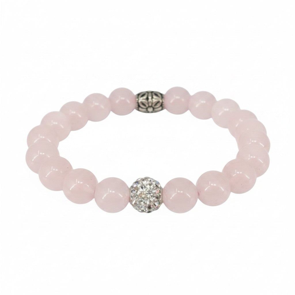 Rose Quartz Natural Gemstone Stretch Bracelet