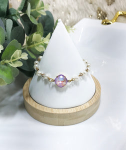 Crystal & Pearl Beaded Bracelet - B1822