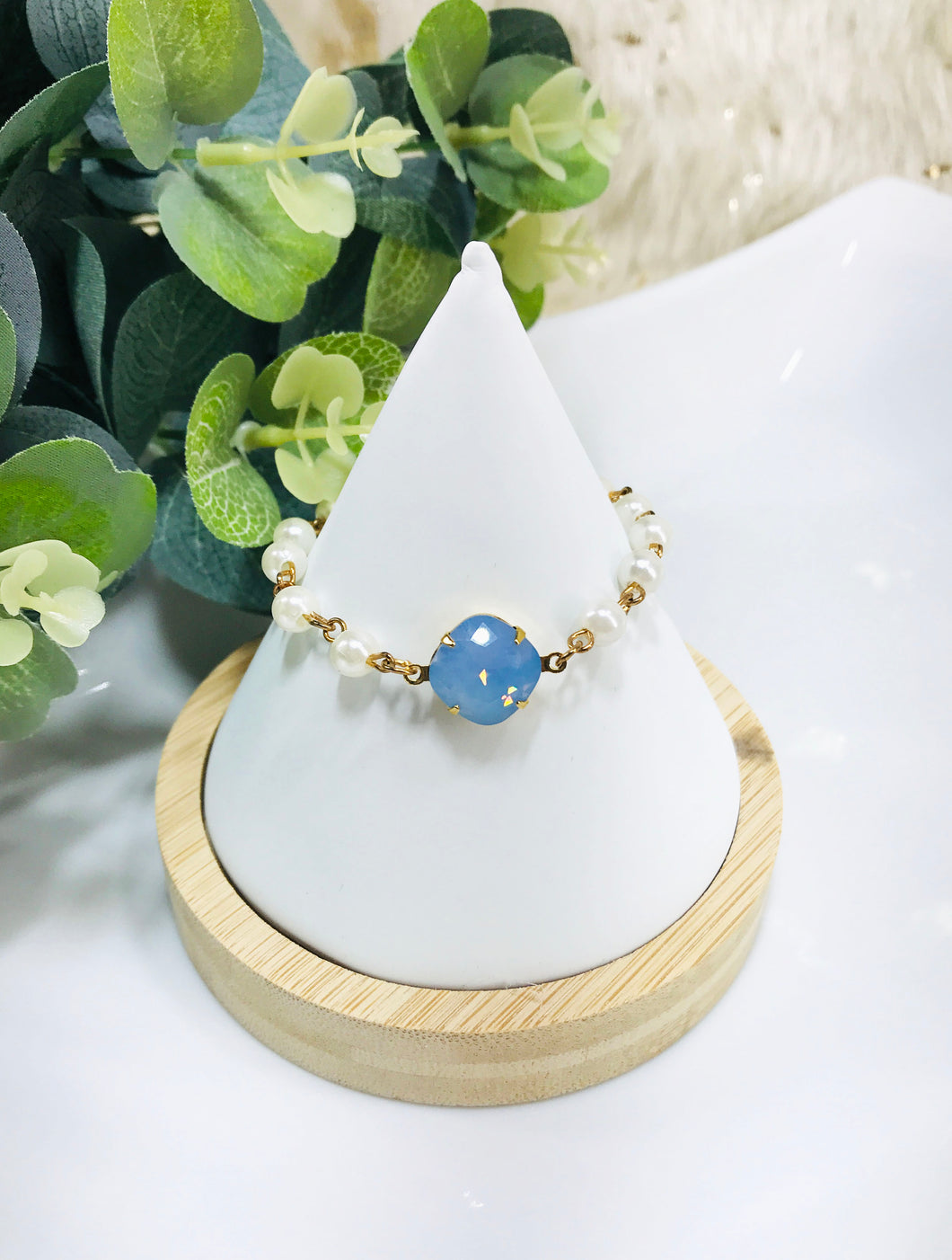 Crystal & Peal Beaded Bracelet - B1825