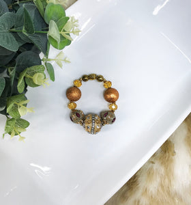 Glass Bead Stretchy Bracelet - B1955