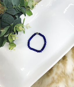 Lapis Gemstone Stretchy Bracelet - B195