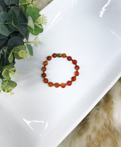 Carnelian Gemstone Stretchy Bracelet - B196