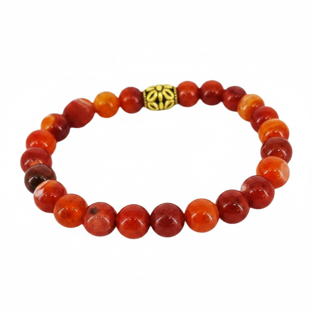 Carnelian Natural Gemstone Stretch Bracelet