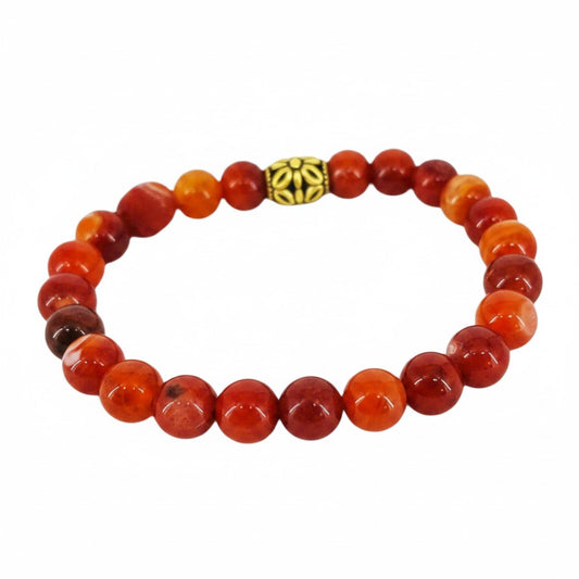 Carnelian Natural Gemstone Stretch Bracelet