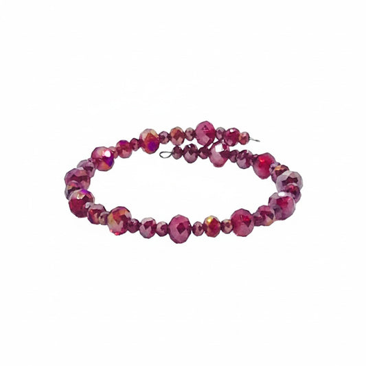 Berry Glass Wrap Bracelet