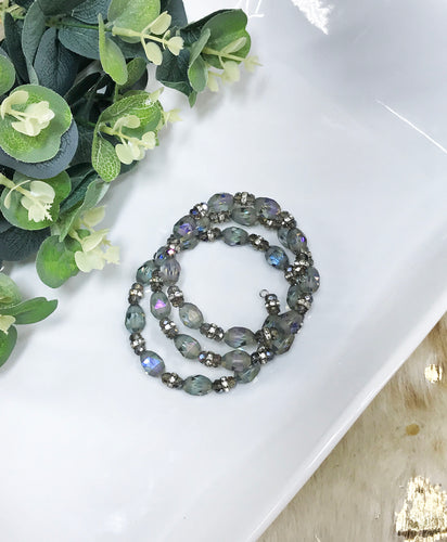 Glass Bead Wrap Bracelet - B1992