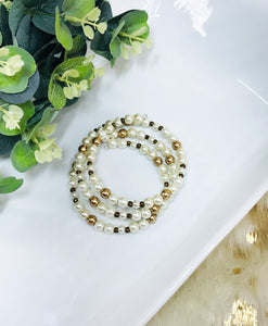 Glass Pearl Wrap Bracelet - B1993