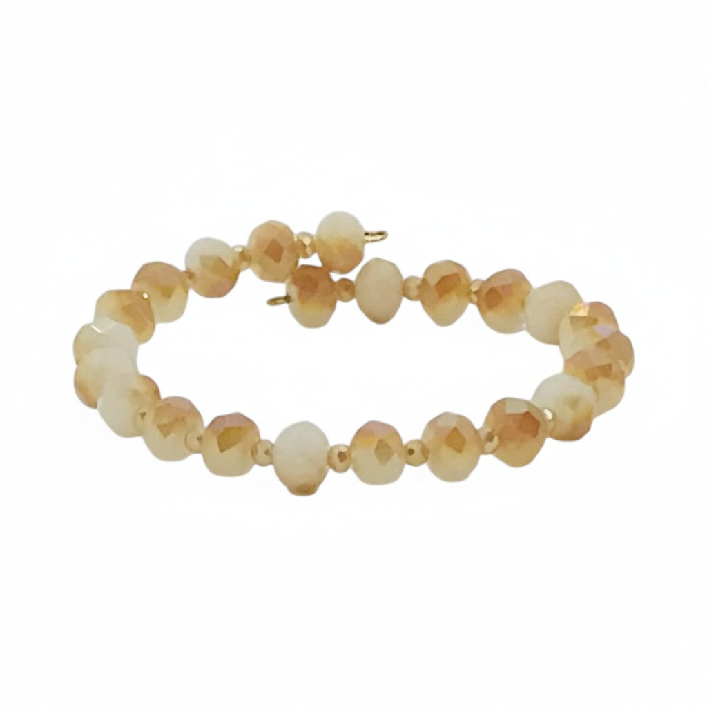 Honey Cream Glass Wrap Bracelet