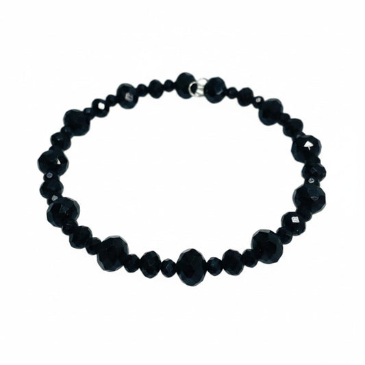 Black Glass Wrap Bracelet