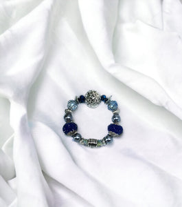 Big & Bold Collection Glass Bead Stretchy Bracelet – B2024