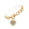 Chain Link & Pave Charm Bracelet - B2108