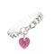 Chain Link & Pave Charm Bracelet - B2109