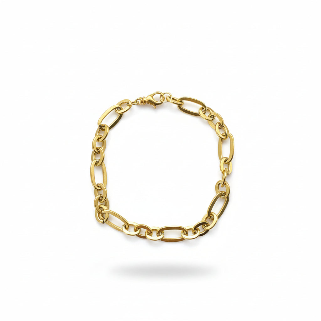 Gold Cable Link Everyday Chain Bracelet