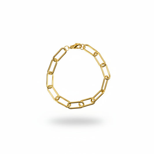 Gold Paperclip Chain Bracelet