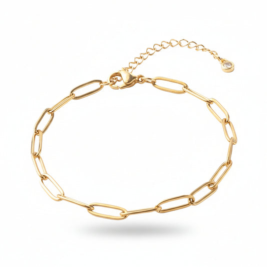 Gold Everyday Paperclip Chain Bracelet