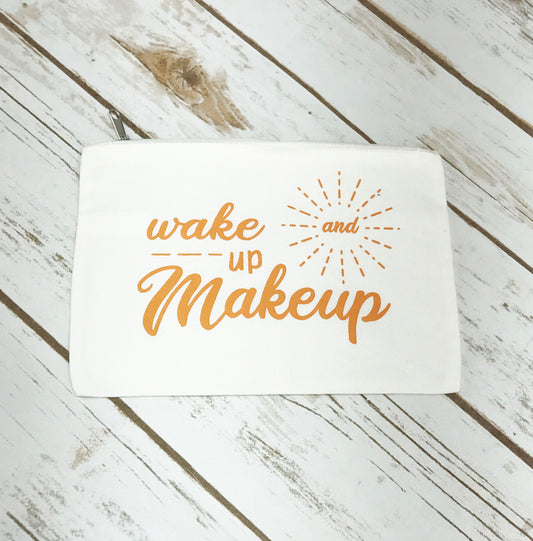 Wake up & Makeup Cosmetic Bag - C113