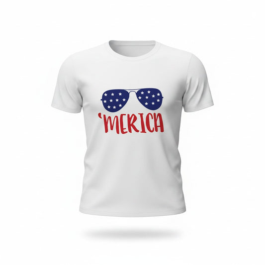 'Merica Round Neck T-Shirt