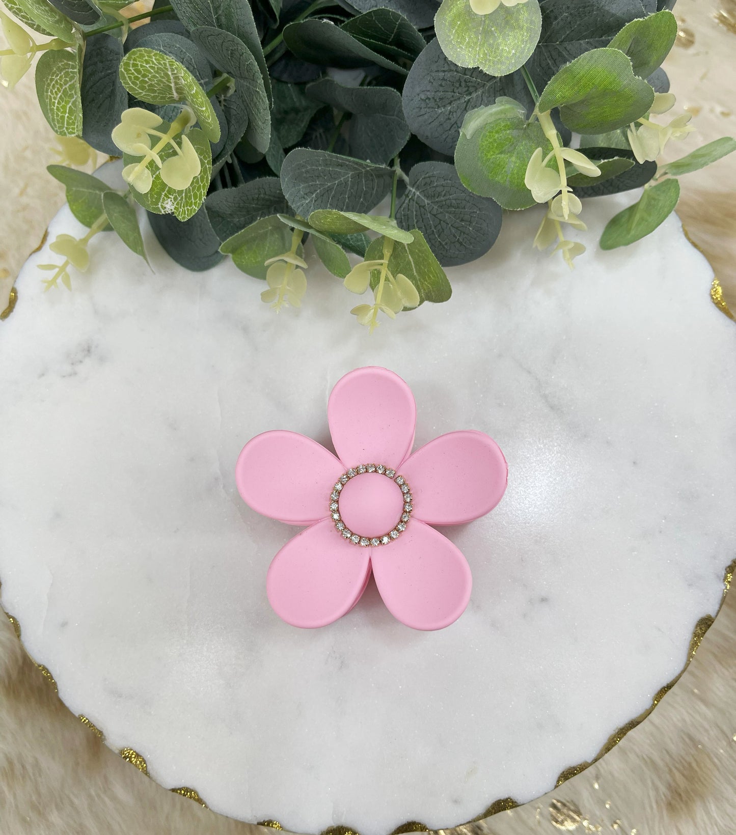 Rhinestone Flower Hair Clips