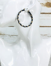 Load image into Gallery viewer, Leather Hoop Earrings - E19-4508
