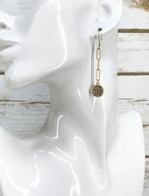 Load image into Gallery viewer, Pave Pendant &amp; Chain Earrings - E19-4547