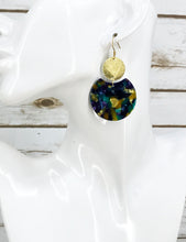 Load image into Gallery viewer, Resin &amp; Brushed Gold Pendant Earrings - E19-4615