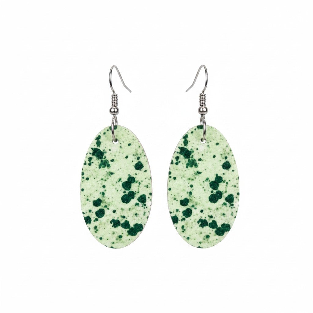Mint Julep Glitter Mini Oval Earrings