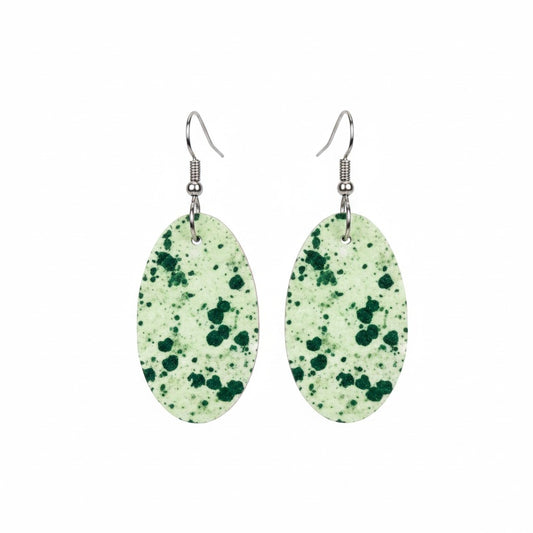 Mint Julep Glitter Mini Oval Earrings
