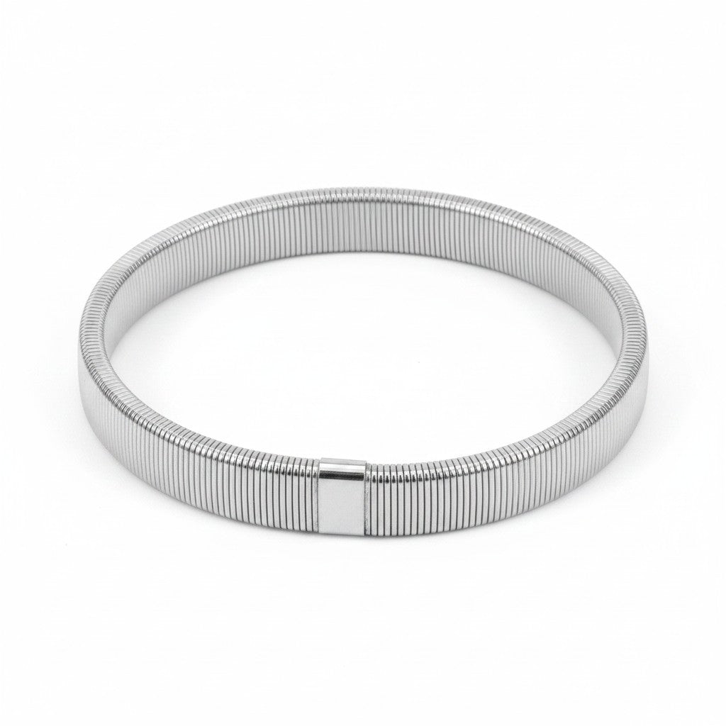 Silver Stretch Bangle Bracelet