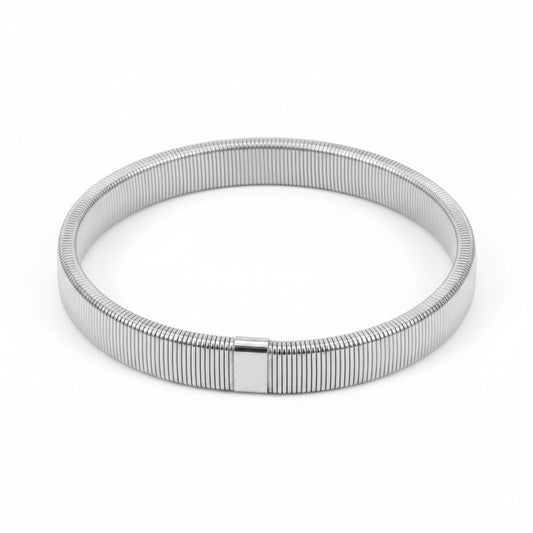 Silver Stretch Bangle Bracelet