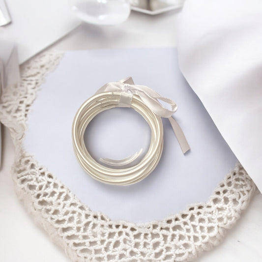 Solid White Silicone Bracelets
