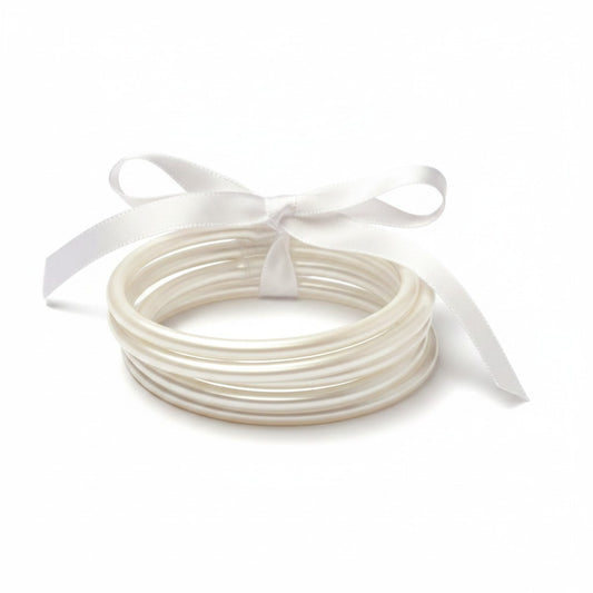 Solid White Silicone Bracelets