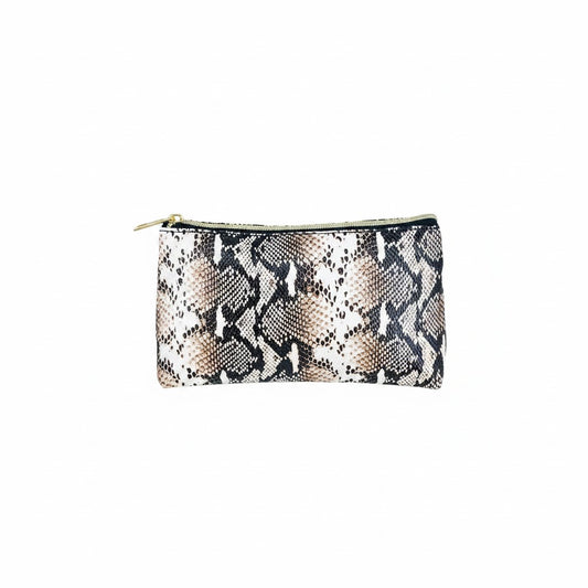 Large Size Snake Print Cosmetic Bag