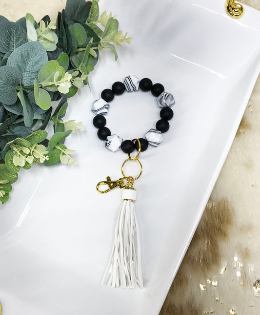 Silicon Bead Bracelet Keychain - K367