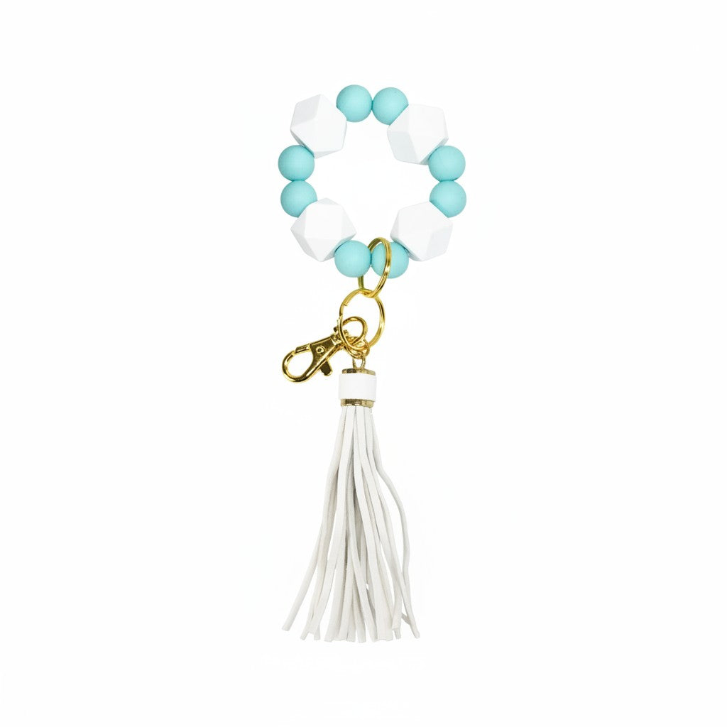 Silicon Bead Bracelet Keychain - K368