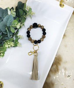 Silicon Bead Bracelet Keychain - K369