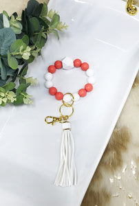 Silicon Bead Bracelet Keychain - K372