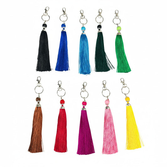 Large Silk Tassel Keychains