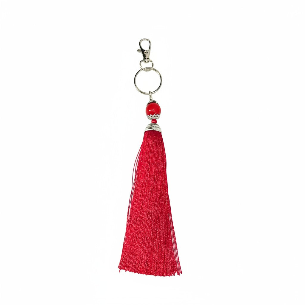 Large Silk Tassel Keychains